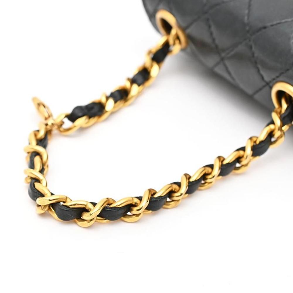 Chanel Matelasse Mini Chain Belt Leather Black Waist Bag Handbag - Picture 5 of 7
